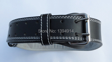 Free Shipping Hot Weight lifting leather belt gym equipment weights waist protector fitness weightlifting barbell belt
