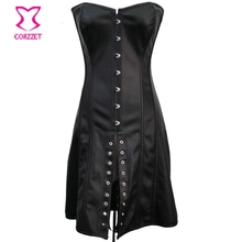 New 2015 Women Leather Corset Costumes,Black Faux Leather Gothic Bustier,Burlesque Sexy Corselet