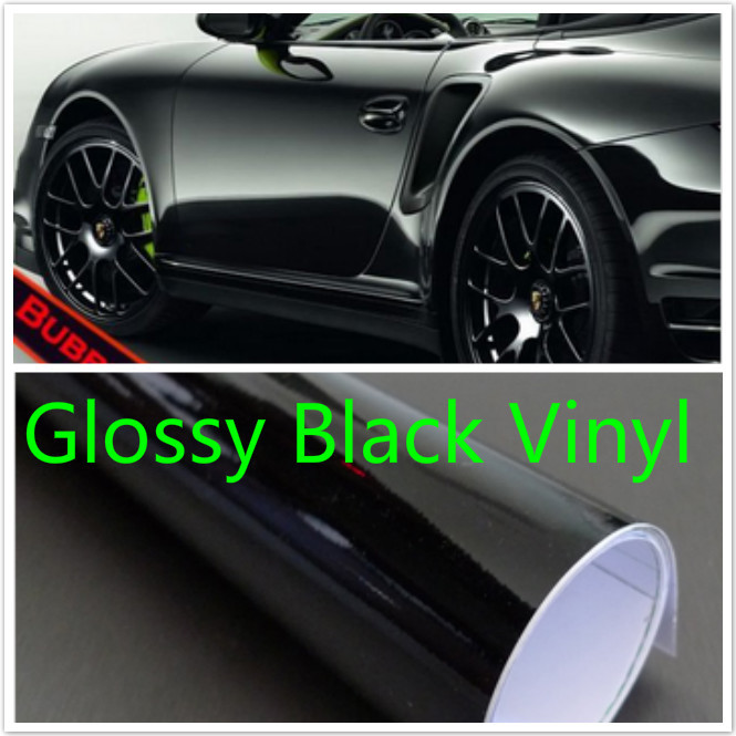 600mmx1520mm Glossy Black Auto Car Styling Covers Body Vinyl Wrap Film Adhesive Air Release Sticker Decal