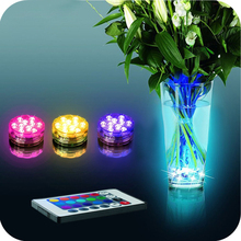 Waterproof Multi Color Submersible10LED Light Party Lamp Underwater W/ Remote Control