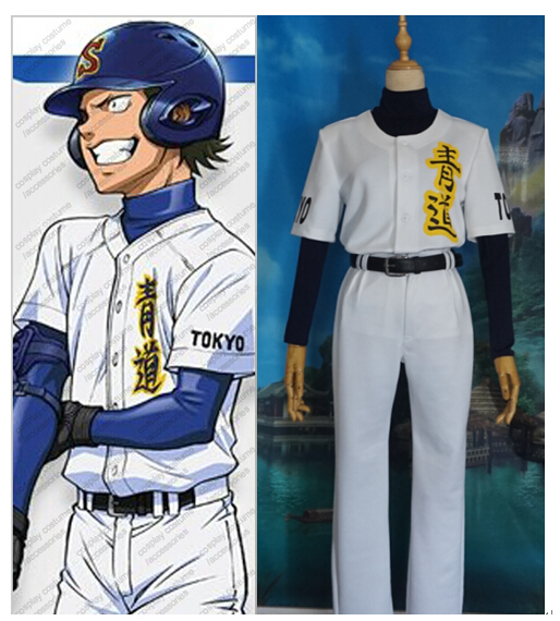 ACE of Diamond Daiya no A Sawamura Eijun Baseball Uniform Cosplay Costume Free Shipping