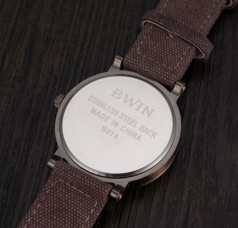LZ Luxury Brand Bwin Vintage Denim Band Wristwatch 5 Colors Complete Calendar Analog Quartz Watch Men
