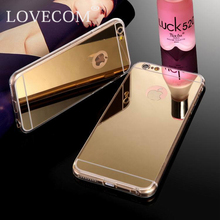 New Ultra Slim Gold Mirror Case For Iphone 5 5S Luxury Aluminum Acrylic Soft TPU Protective Back Cover YC896