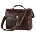 High Quality Vintage Chocolate Men Real Genuine Leather Briefcase Cowhide Portfolio Handbag Men Messenger Bags M7091