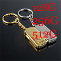 Silver gold Real Capacity Stainless Steel USB Flash Drive 128GB 256GB 512GB Pen Drive Memory Flash