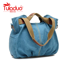Womens Casual Canvas Shoulder Tote Bag