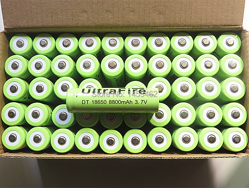 High Capacity 20x 18650 Rechargeable Battery 3 7v 8800 Mah Lithium Li ion Tip Head Battery