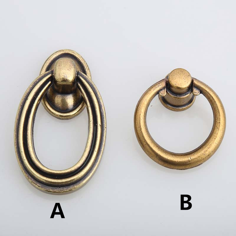 Draw ~ Antique Brass Finish 2 of Door Handle for Kitchen Cupboard Wardrobe