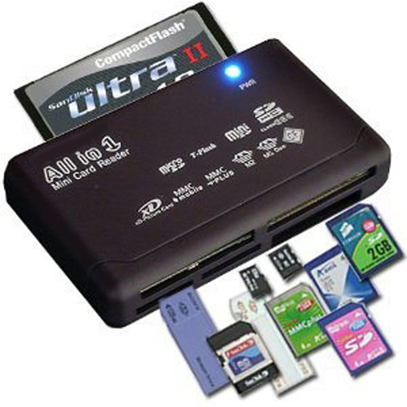 Все в устройство чтения карт памяти USB внешний SDHC мини-микро M2 MMC XD CF черный высокое качество
