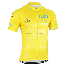 2015 tour de france Cycling Jersey short sleeve Men’s tour de france 2015 cycling Clothing/shirts men yellow