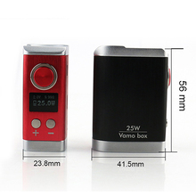 New Arrival Vamo Box 25W mod Electronic Cigarette Box Mod vaporizer adjustable 7 25W e cigarettes