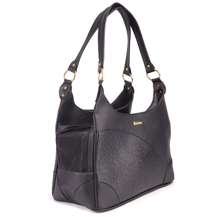 New Luxury Brand Ostrich Pattern PU Leather Pet Bag Dog Carrier Bag Shoulder Bag Quality Leather ...