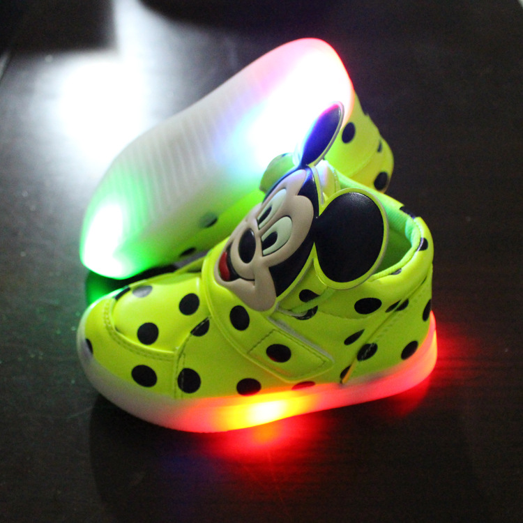 2016 New European fashion cute LED lighting children shoes hot sales Lovely kids sneakers high quality