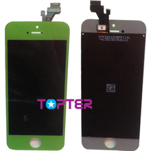 mobile phone spare parts for iphone 5 relacement parts Green color LCD assembly for iphone 5