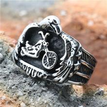 2015 Cool 316L Stainless Steel Silver Biker Motorcycle Biker Band Party Ring