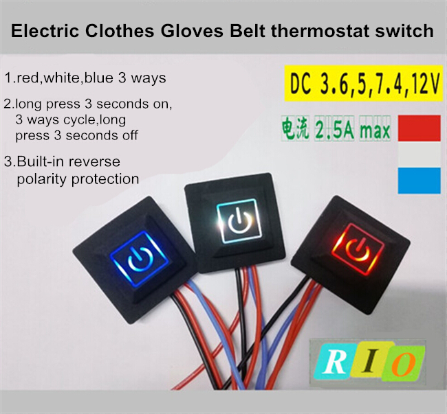 3.712V Heated Vest Gloves Kneepad DIY Temperature Controller Rheostat