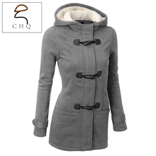 Winter Jacket Women Hooded Winter Coat Fashion Autumn Women Parka Horn Button Coats Abrigos Y Chaquetas Mujer Invierno 2016