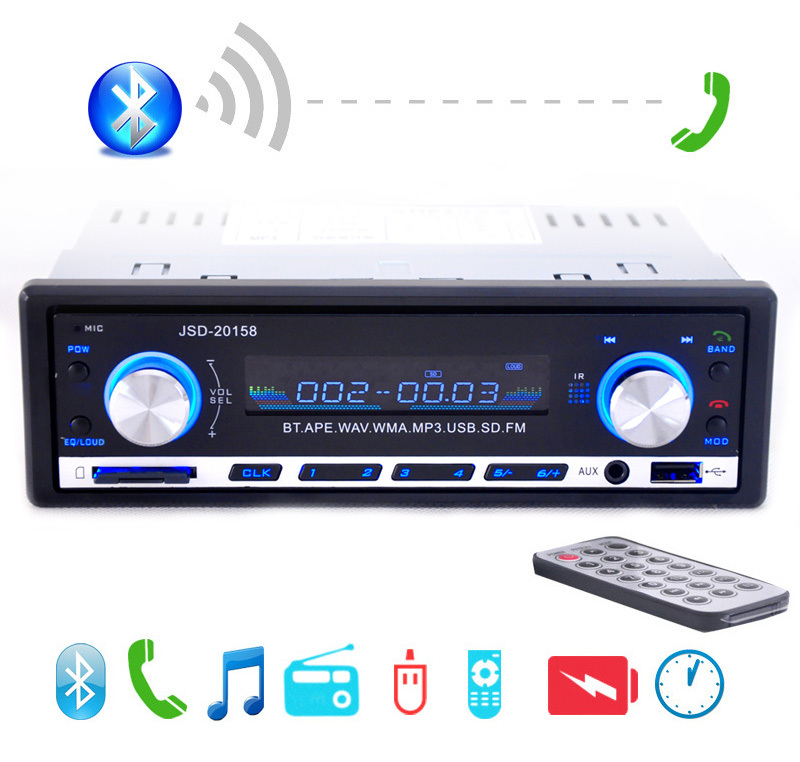 2016 New 12V Car Stereo FM Radio MP3 Audio Player Support Bluetooth