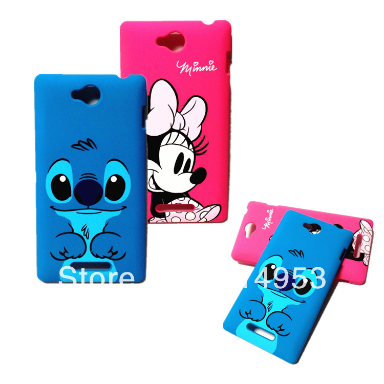 for sony xperia c s39h stitch mickey minnie for sony xperia c s39h stitch mickey minnie