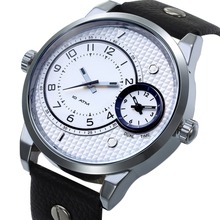 2015 nueva moda Business reloj de cuarzo hombres relojes deportivos relojes militares hombres de marca Corium ejército correa de cuero reloj de pulsera