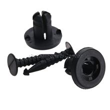 50Pcs/Pack Black PA66 Car Bumper Fasteners Trim Clips Push Type for Renault Clio Laguna Megane Espace Fender Door Auto Retainers