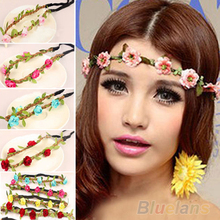 Boho Style Floral Flower Women Girls Hairband Headbands Festival Party Wedding 01NP