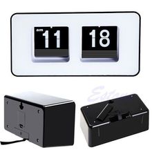 G104 Free Shipping Retro Flip Classic Stylish Desk Auto Modern Wall Clock