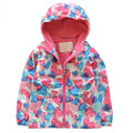 2016 autumn winter new girl s jackets hooded kids heart print fleece coats jacket for girls