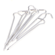 Survival Travel Kit 10pcs 17.5cm Outdoor Camping Hiking Aluminum Tent Pegs Stakes Hook Ground Pin
