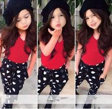 2015 new arrival girls clothing set LNICE children in European style fashion summer T shirt pants