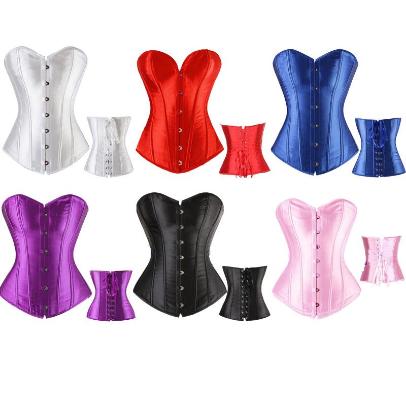 Christmas7 Color Sexy Women Lace up Body font b Cincher b font Top Bustier Corset Lingerie