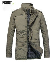 Winter Coat Men Casual Cotton Padded Coat Warm Outdoor Jacket Parka Male Overcoat Stand Collar Fashion