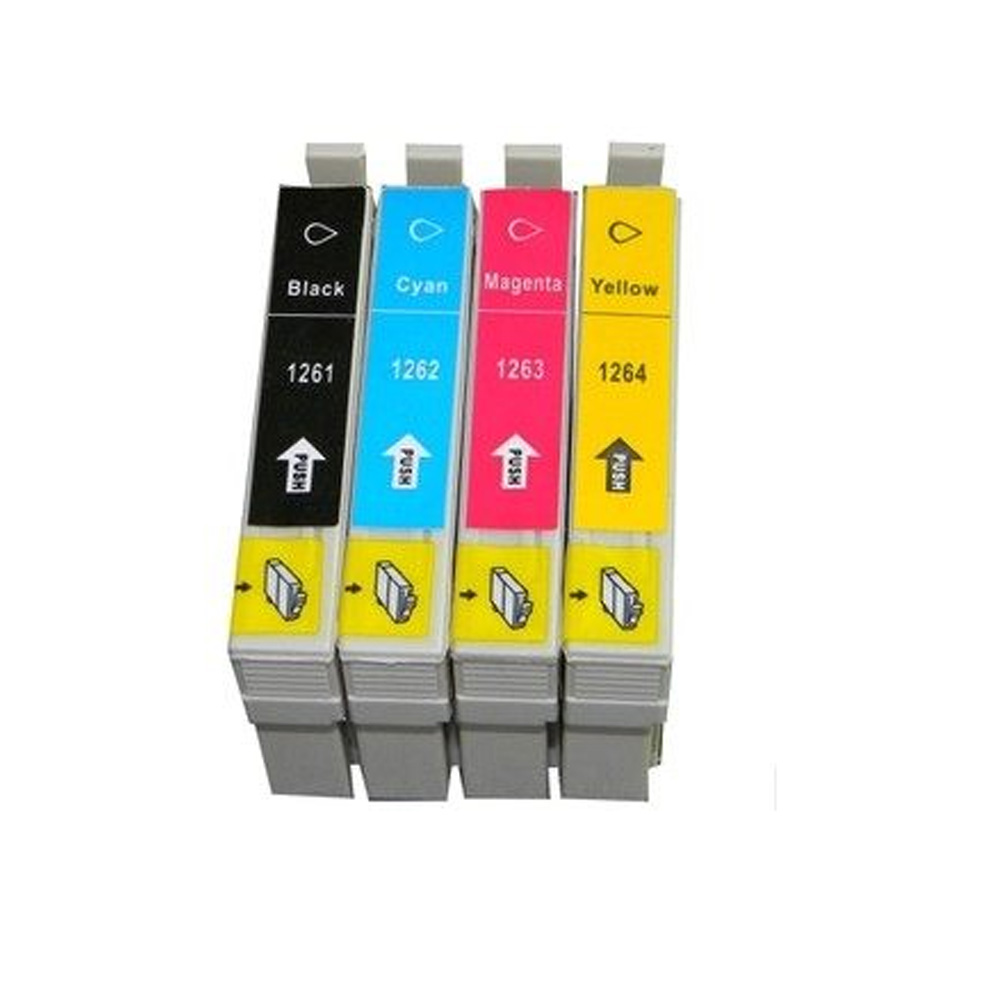 8pk Compatible T1261t1262t1263t1264 Ink Cartridge For Epson Stylus Nx625 Workforce 435 520 9383