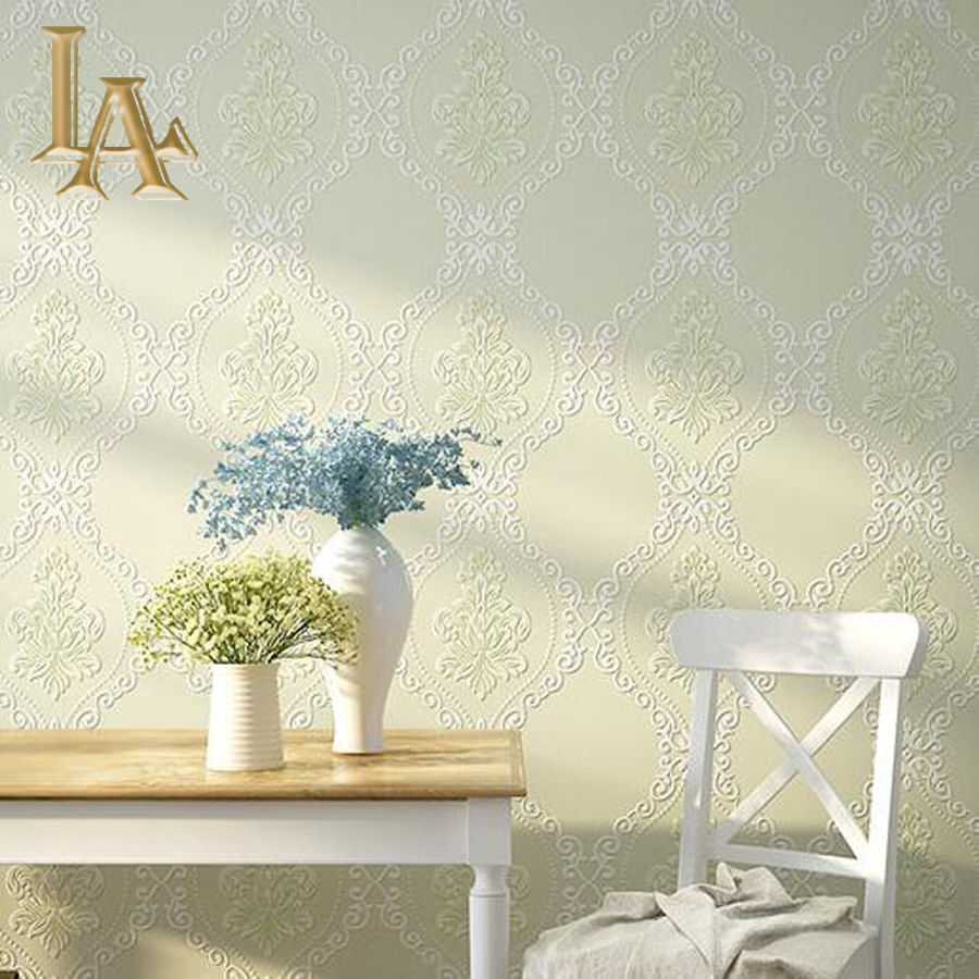 Modern European Simple font b Plaid b font Damask Wallpaper For Walls 3 D Luxury Bedroom