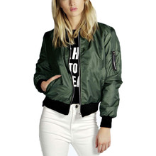 Brand Thin Jacket 2016 Spring Women Celeb Bomber Long Sleeve Coat Casual Stand Collar Slim Sport Short Outerwear Plus Size