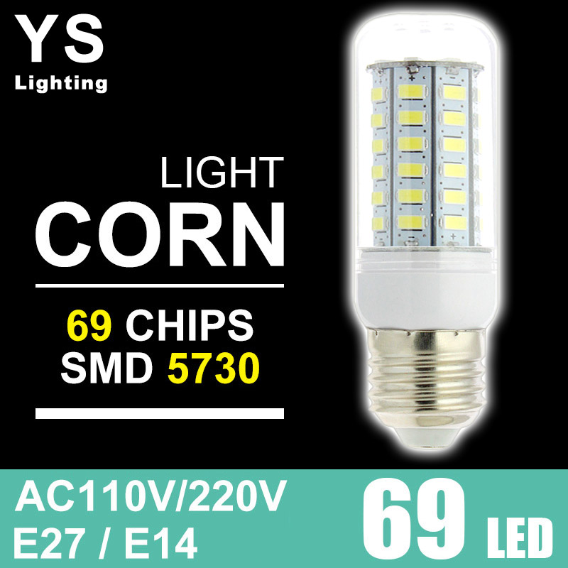 High Power 110v 220v 240v LED Lamp Corn Bulb Spotlight SMD 5730 Lampada Led E27 E14 Lamparas 9W 12W 15W 18W 20W Warm Cold White