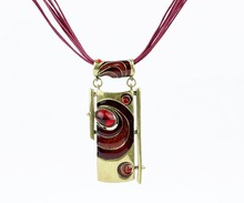 High Quality Vintage Enamel Necklaces Waxed cords Fashion Necklace Jewelry Wholesale NK0346 1