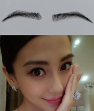 wholesale Jet black color princess fake eyebrow false eyebrow made of 100 font b natural b