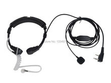 Throat Mic Microphone Covert Acoustic Tube Headset With Finger PTT for Kenwood Pro Talk XLS TK