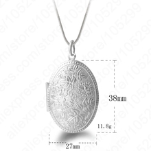 Vintage Photo Locket Necklace 925 Sterling Silver Jewelry Pendant Necklace Women Gift Free Shipping 
