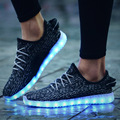 Lovers Lighting Shoes For Men And Women Adult LED USB charging Flat Footwear Fashion Casual Glow