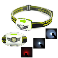 High quality Adjustable 300 Lumens 4 Modes 2 Red LED+ 1 White LED 4W tail light Waterproof Head light led Headlamp by3*AAA