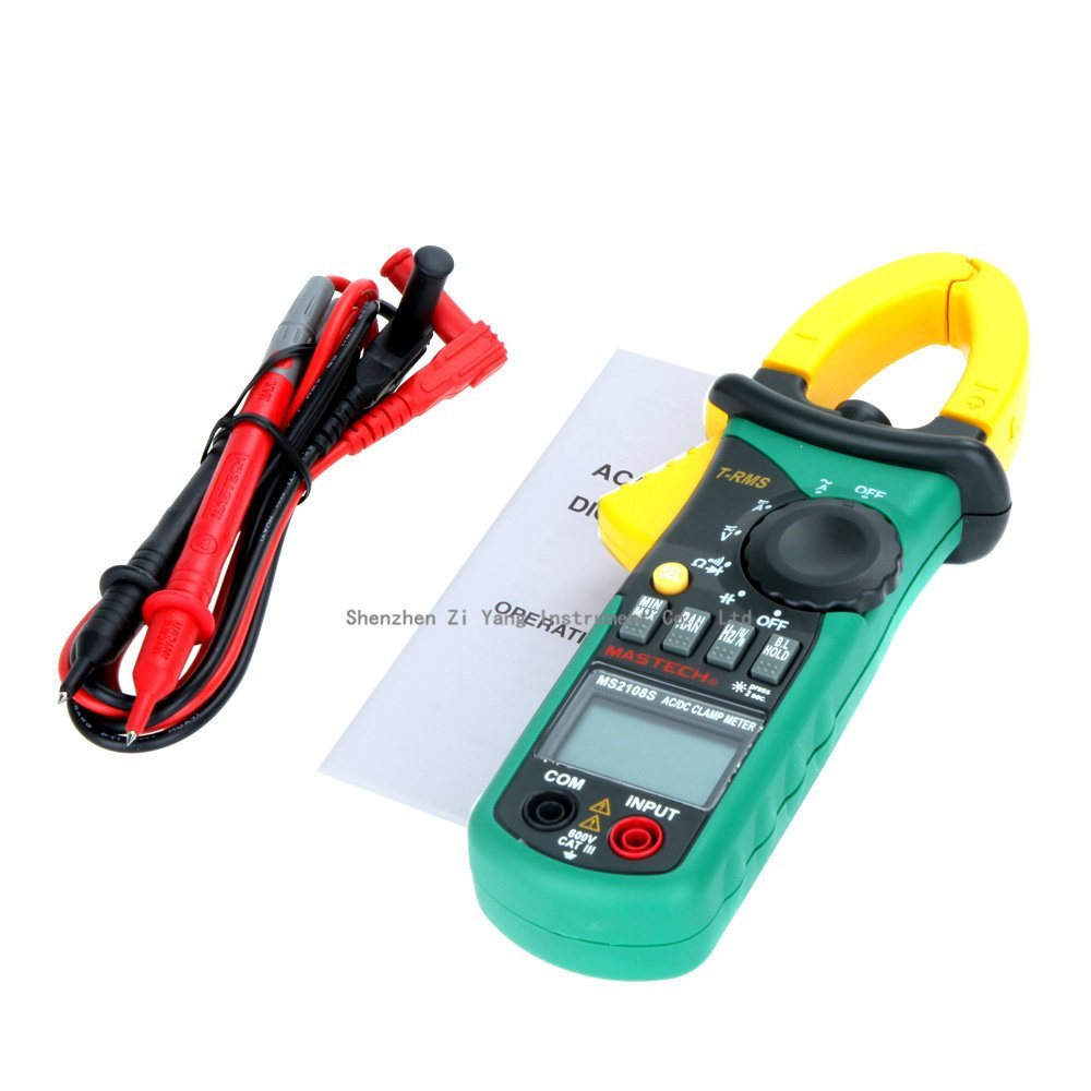 MASTECH MS2108S True RMS Digital AC DC Current Clamp Meter Multimeter Capacitance Frequency Inrush Current Tester VS MS2108 YQ12
