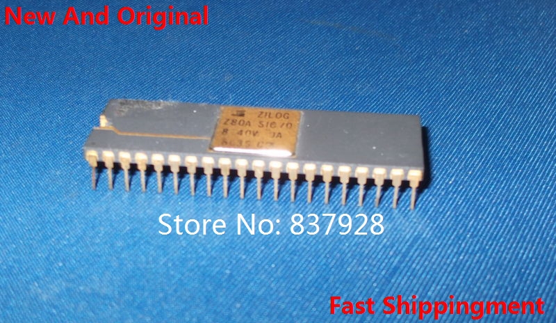 Free Shipping One Lot Z80 SIO/0 ZILOG 1980 Vintage IC GOLD Ceramic 40-Pin UOS