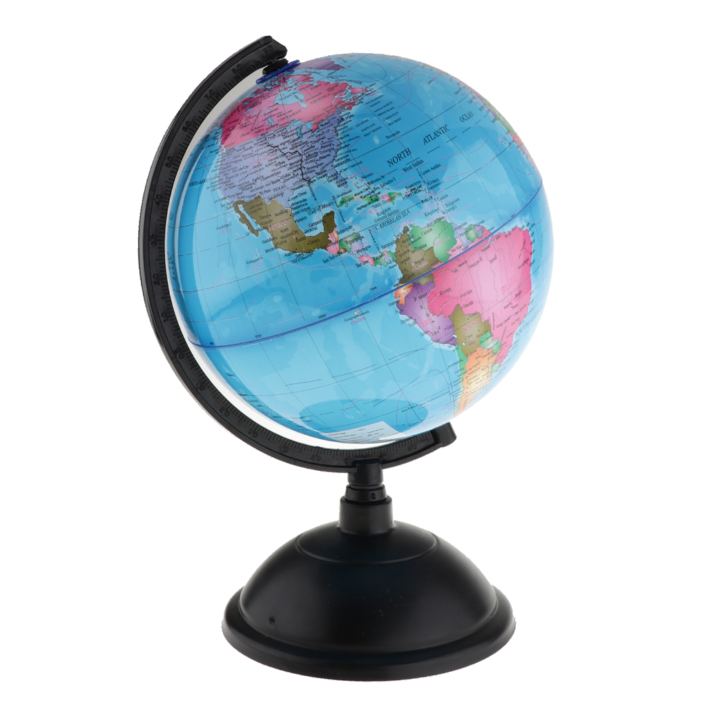 Large Plastic Rotating World Globe Map Childrens Bedroom Decoration 