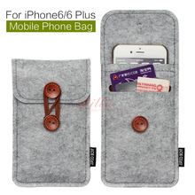 phone bag For iPhone 6 Plus 5.5 inch case For iPhone 6 4.7 inch bags mobile phone bags cases Case Cover Wool Felt Wallet
