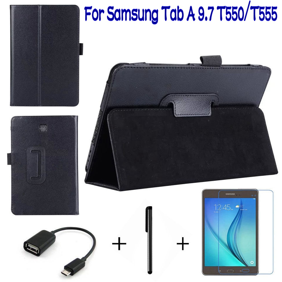 4  1    PU     Samsung Galaxy Tab 9.7 T550 T555  + Free Screen Protector + OTG + 