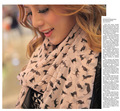 Fashion scarf women print sexy little cat ladies scarves winter Chiffon shawl bandana