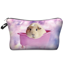 Multi-Colors Clutch Storage Women Cosmetic Cases 3D Print Fashion Guinea Pig Clouds Lady Travel Handbag Makeup Bag H23