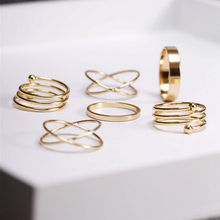 punk gold plated stackable Knuckle midi rings for women Finger Ring Set bague anillos mujer anel